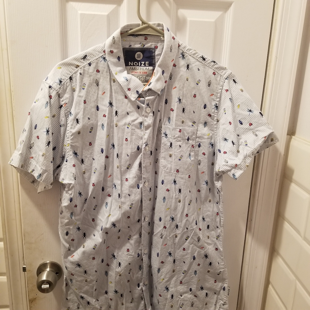 Noize Amstrdm Multicolor Bug Patterned Men's Shirt